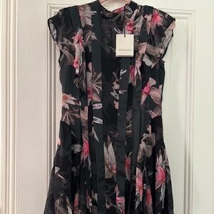 ALLSAINTS Fleur black floral dress size 6